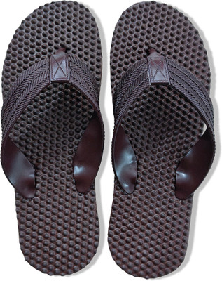 BreeZy Men Flip Flops(Brown , 8)