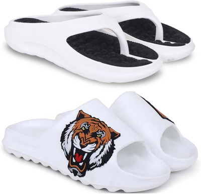 Pampy Angel Men Slippers(White, White , 8)
