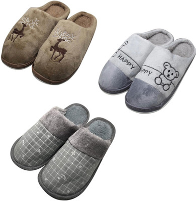 Mahi Enterprises Men Flip Flops(Beige, Grey, Grey , 6)