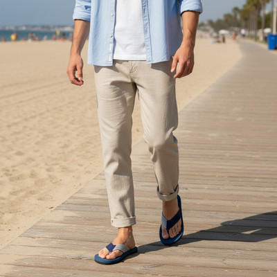 Hilux Men Slippers(Navy, Navy , 9)