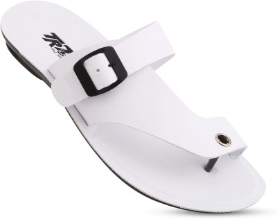 ASRON Men Flip Flops(Off White , 7)