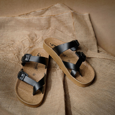 aerowalk Men Slippers(Black , 10)