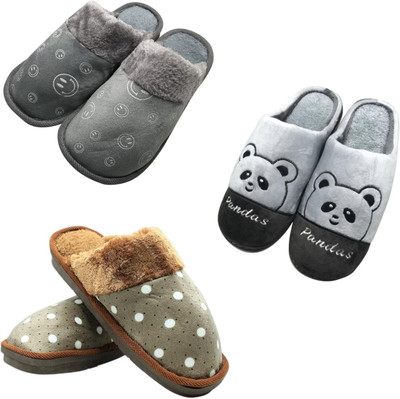 Mahi Enterprises Men Flip Flops(Grey, Grey, Brown , 10)
