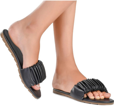 raj-rajeshwari collection Women Slides(Black , 7)