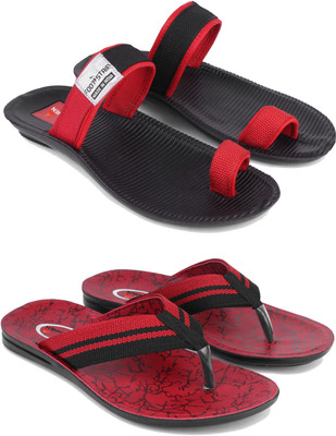 Pennen Men Flip Flops(Red , 10)