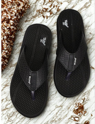 DR STTEP Men Orthopedic Slippers for Men Comfort Fit Soft Cushion Lightweight Slippers(Black , 9)