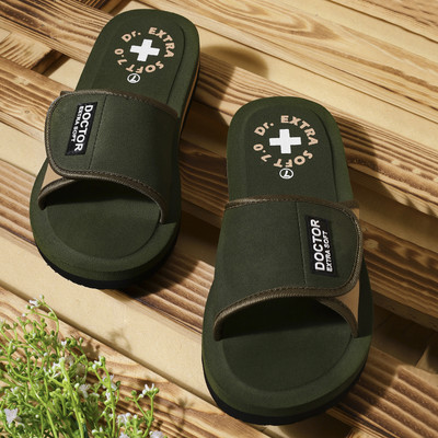 DOCTOR EXTRA SOFT Men Slides(Olive , 13)