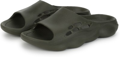 yoho Men Dolphy men soft slides slipper with mild acupressure | Comfortable, stylish | Slides(Olive , 10)