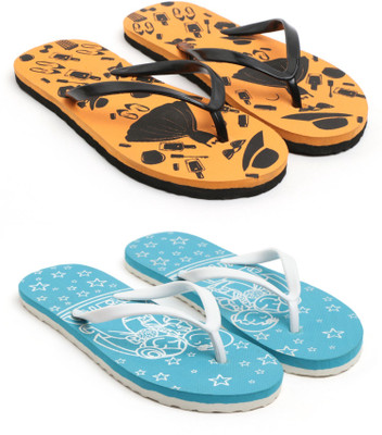 Indrawati Women Flip Flops(Multicolor , 8)