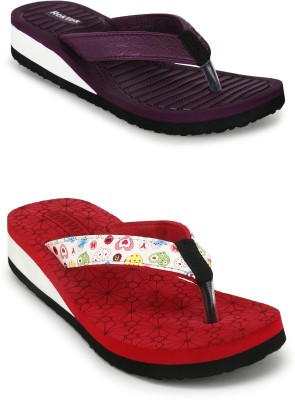 ROKVOK Women Flip Flops(Multicolor , 8)