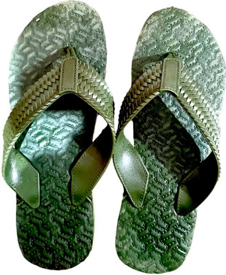 SUNINOW Men Flip Flops(Green , 8)