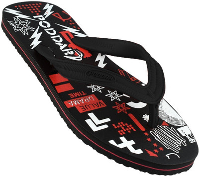 PODDAR Men Slippers(Red , 6)