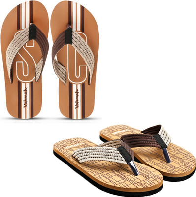 VAHMAH Men Slippers(Tan, Tan, Brown , 10)