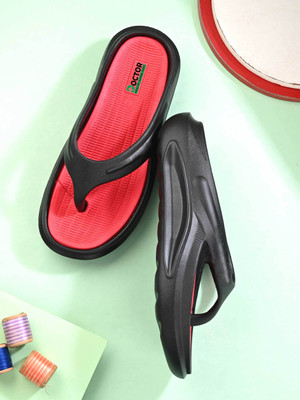 Doctor Health Super Soft Men Men's Orthopedic Slippers | Soft Cushion, Lightweight, Doctor Recommended Design Slippers(Red , 10)