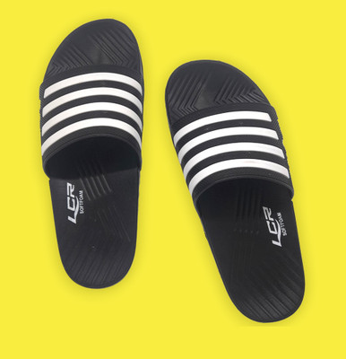 LANCER Men Slides(Black , 8)