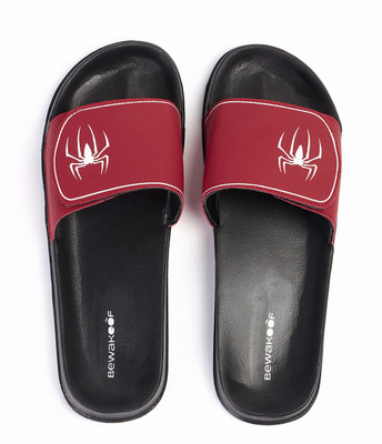 BEWAKOOF Men Slides(Black , 8)