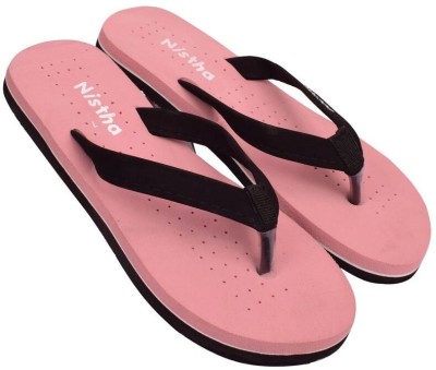 NISTHA Men Slippers(Pink , 6)