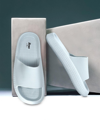 Paragon Men Slides |Lightweight Slipper|Water Resistant|Comfortable Slides(Grey , 6)