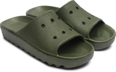 BLACKTOWN Men Slides(Olive , 8)