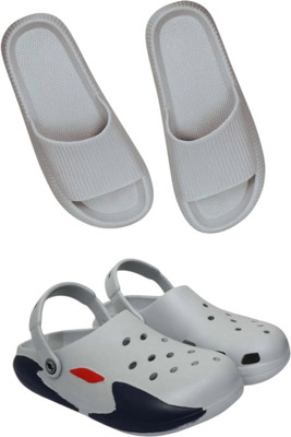 Veewalk Men Slides(Grey , 10)