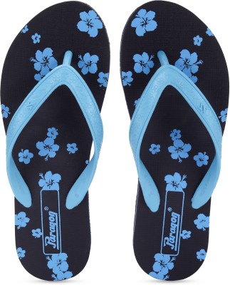 Paragon Women HWK3731L Women Hawaii Flip-flop Lightweight Waterproof Durable Slip On Slippers Slippers(Blue , 4)