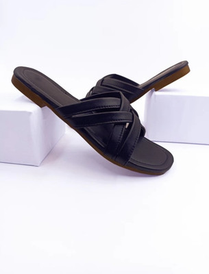 raj-rajeshwari collection Women Slides(Black , 9)