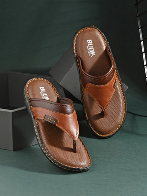 BUCIK Men BCK10227 Lightweight Comfort Extra Soft Summer Trendy Premium Stylish Party Slippers(Tan , 10)