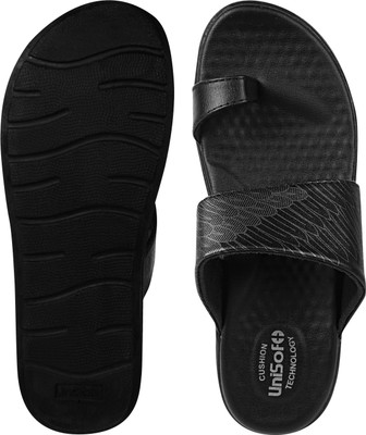 Unisoft Women Flip Flops(Black , 8)