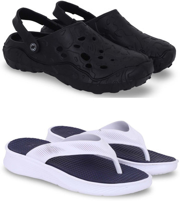 KAPYANSH Men Slippers(Black, Blue , 7)