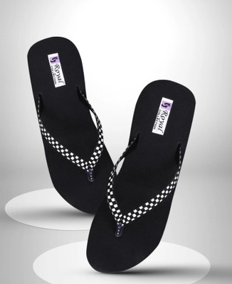 SHIPEE Women Slippers(Black , 4)