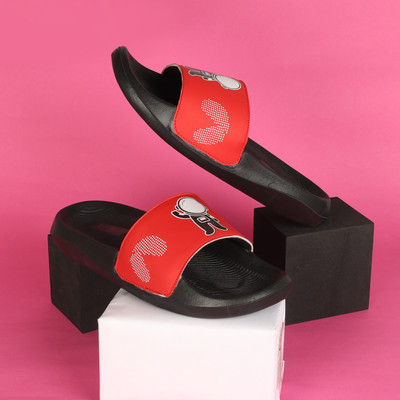 Shoe Mate Men Slides(Red , 10)