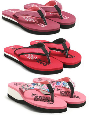 zebio Women Womens Soft Ortho Slippers | Daily Use Anti-Skid Ladies Flip Flops Slippers(Pink, Red, Black, Pink , 7)