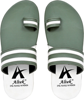 Altek Men Flip Flops(Green , 10)
