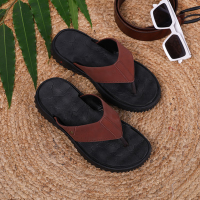 STYLE HEIGHT Men Slippers(Red , 8)
