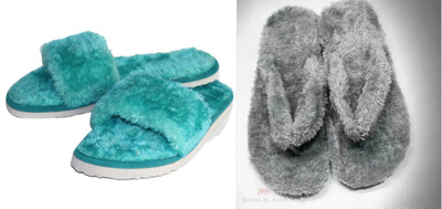 rexizone Women Slides(Grey, Green , 4)