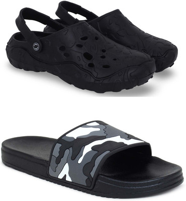 KAPYANSH Men Slippers(Black, Black , 10)