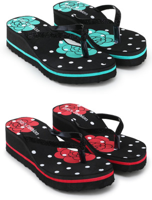 Feens Women Slippers(Multicolor , 6)