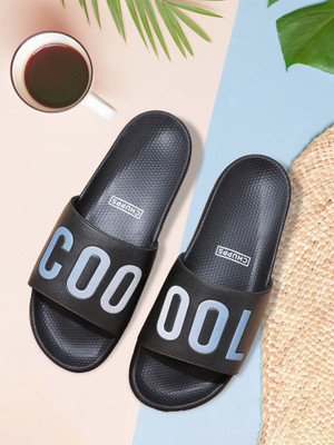 Chupps Men Cool Vibes Black/Ombre Blue Men's Comfortable Slides & Flip Flop Slides(Black , 6)