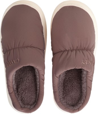 Cassiey Men Men's Women's Winter Fur Slipper Brown Slippers(Brown , 8)