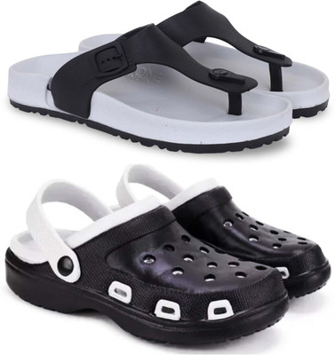 Kapani Fashion Men Slippers(Grey, Black , 6)
