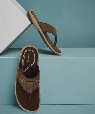 WOODLAND Men Slippers(Brown , 8)