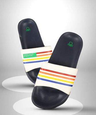 United Colors of Benetton Men Slides(Navy , 8)