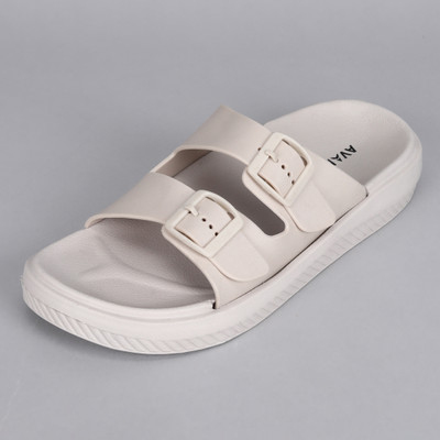 AVANT Men Slides(Off White , 7)