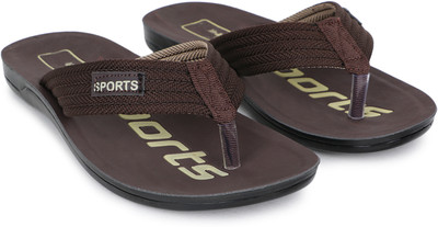 airaqua Men Flip Flops(Brown , 8)