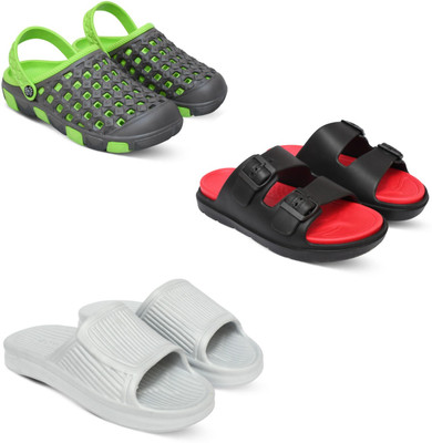 Acorn Men Slides(Green, Red, White , 9)