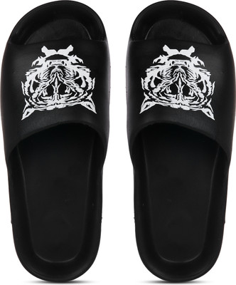 Pampy Angel Men Men Classic, Lightweight, Ultra cushion, Trendy Flipflops, Slipper, Slides Slides(Black , 8)