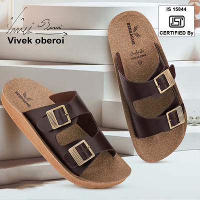 BERSACHE Men Wedges(Brown , 6)