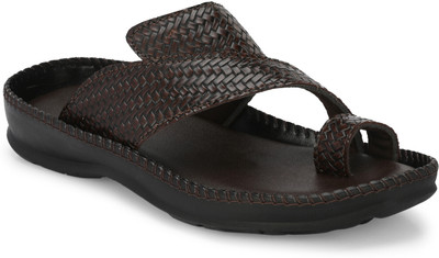 Azzaro Black Men Slides(Brown , 6)