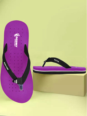 DASHNY Women Flat Ortho Care Diabetic Orthopaedic Comfort Extra Soft Doctor Women's Flip Flops(Purple , 7)