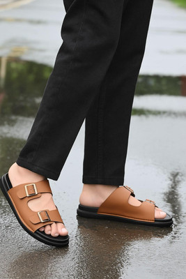 ASTEROID Men Sandals(Tan , 8)